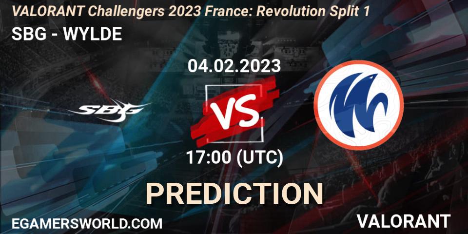Pronóstico SBG - WYLDE. 04.02.23, VALORANT, VALORANT Challengers 2023 France: Revolution Split 1