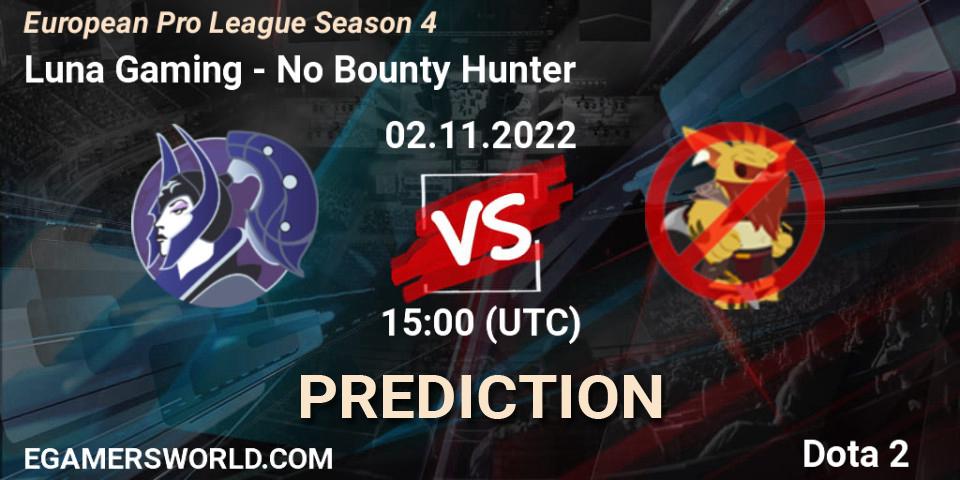 Pronóstico MooN team - No Bounty Hunter. 02.11.22, Dota 2, European Pro League Season 4