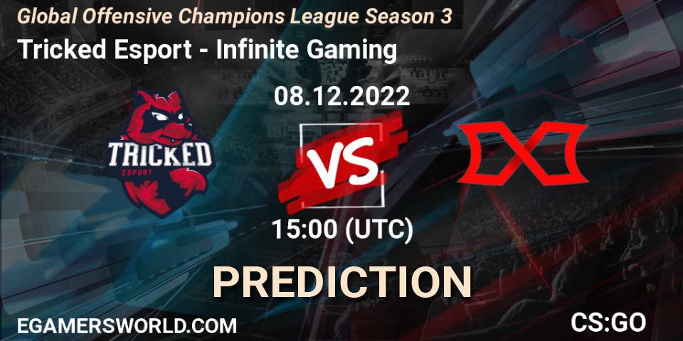 Pronóstico Tricked Esport - Infinite Gaming. 08.12.22, CS2 (CS:GO), Global Offensive Champions League Season 3