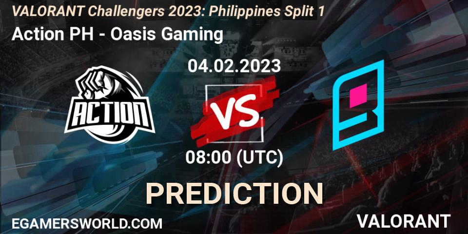 Pronóstico Action PH - Oasis Gaming. 04.02.23, VALORANT, VALORANT Challengers 2023: Philippines Split 1