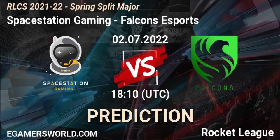 Pronóstico Spacestation Gaming - Falcons Esports. 02.07.22, Rocket League, RLCS 2021-22 - Spring Split Major