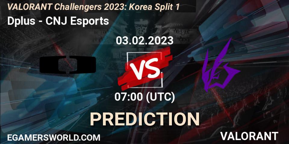Pronóstico Dplus - CNJ Esports. 03.02.23, VALORANT, VALORANT Challengers 2023: Korea Split 1