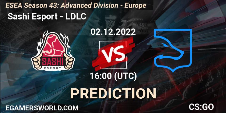 Pronóstico Sashi Esport - LDLC. 02.12.22, CS2 (CS:GO), ESEA Season 43: Advanced Division - Europe