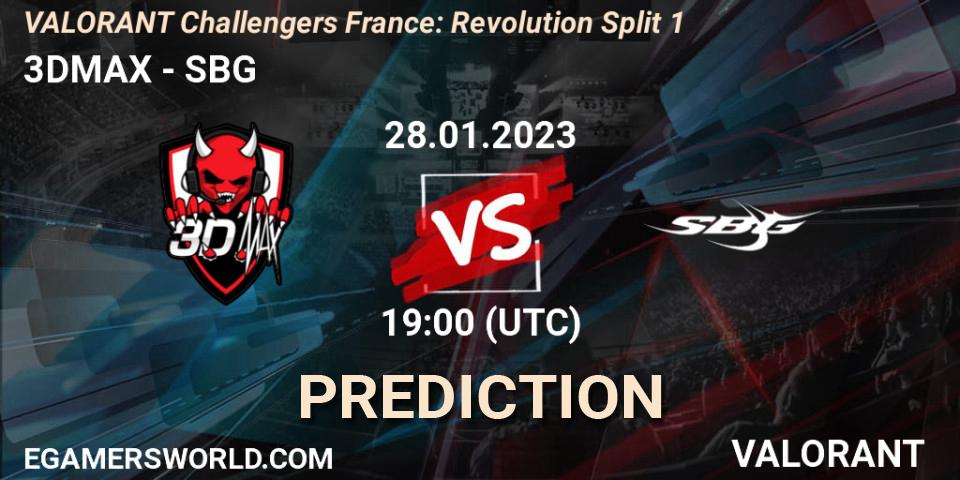 Pronóstico 3DMAX - SBG. 28.01.23, VALORANT, VALORANT Challengers 2023 France: Revolution Split 1