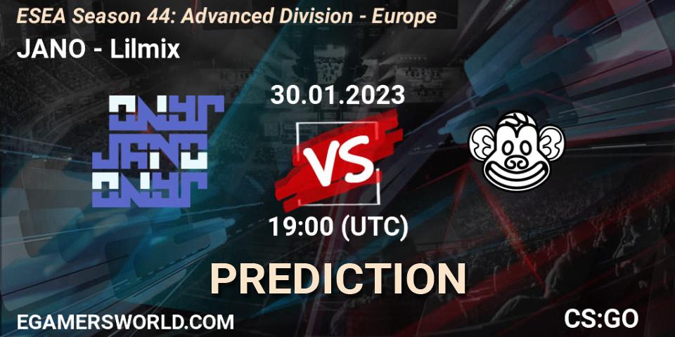 Pronóstico JANO - Lilmix. 02.02.23, CS2 (CS:GO), ESEA Season 44: Advanced Division - Europe