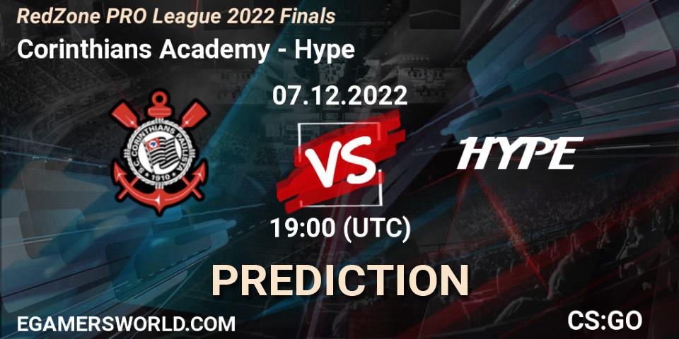 Pronóstico Corinthians Academy - Hype. 07.12.22, CS2 (CS:GO), RedZone PRO League 2022 Finals