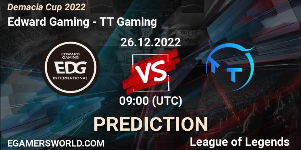 Pronóstico Edward Gaming - TT Gaming. 26.12.22, LoL, Demacia Cup 2022