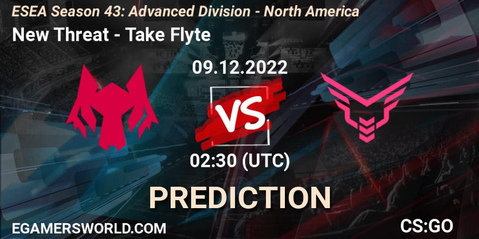 Pronóstico New Threat - Take Flyte. 09.12.22, CS2 (CS:GO), ESEA Season 43: Advanced Division - North America