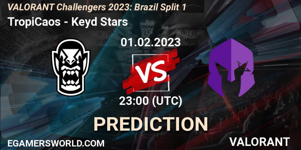 Pronóstico TropiCaos - Keyd Stars. 01.02.23, VALORANT, VALORANT Challengers 2023: Brazil Split 1