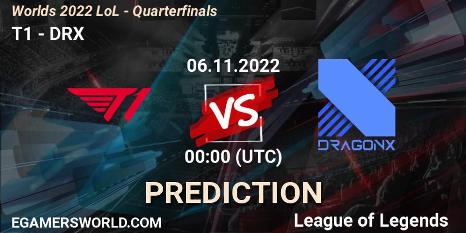 Pronóstico T1 - DRX. 06.11.22, LoL, Worlds 2022 LoL - Finals