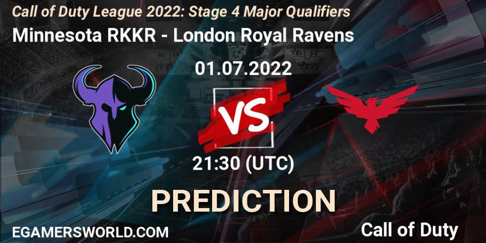 Pronóstico Minnesota RØKKR - London Royal Ravens. 01.07.22, Call of Duty, Call of Duty League 2022: Stage 4