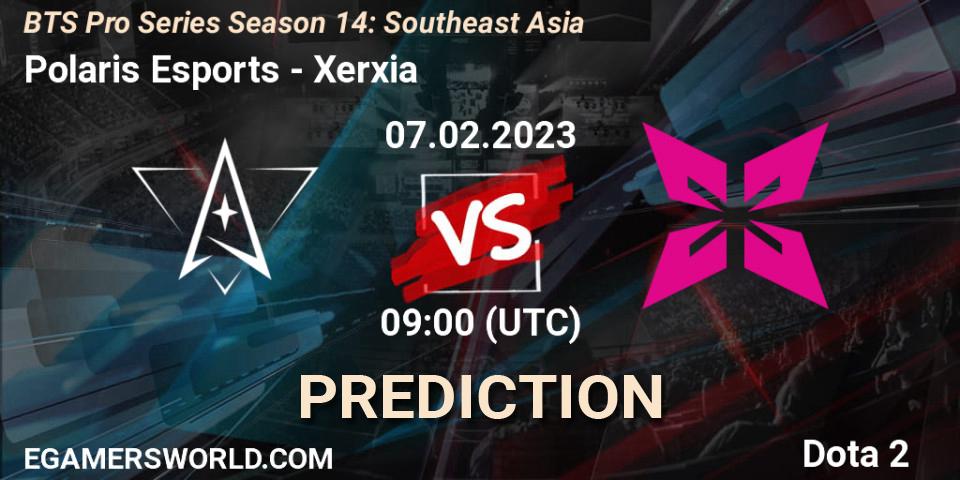 Pronóstico Polaris Esports - Xerxia. 04.02.23, Dota 2, BTS Pro Series Season 14: Southeast Asia
