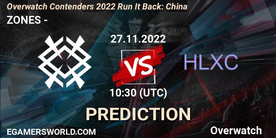 Pronóstico ZONES - 荷兰小车. 27.11.22, Overwatch, Overwatch Contenders 2022 Run It Back: China