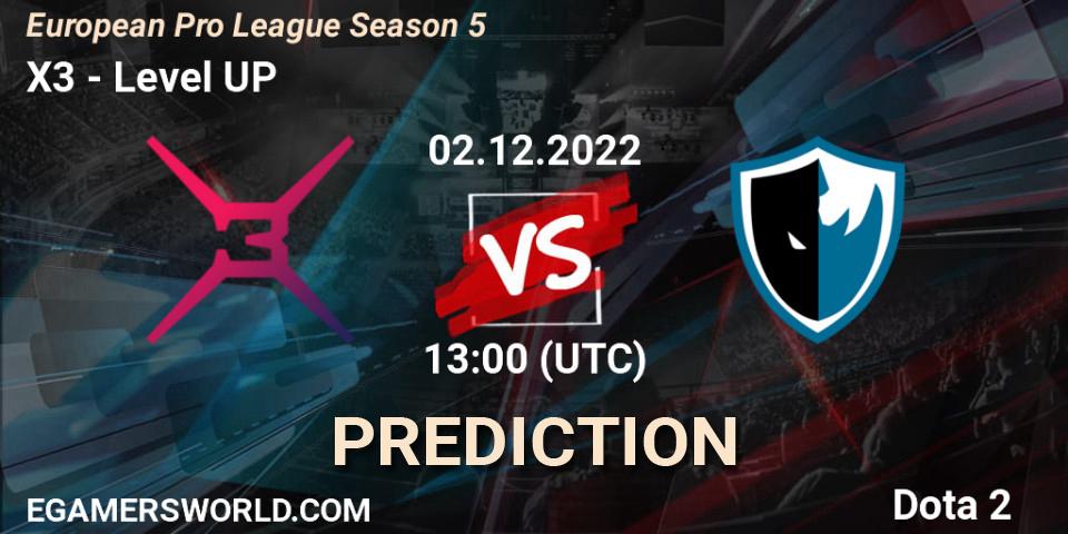 Pronóstico X3 - Level UP. 02.12.22, Dota 2, European Pro League Season 5