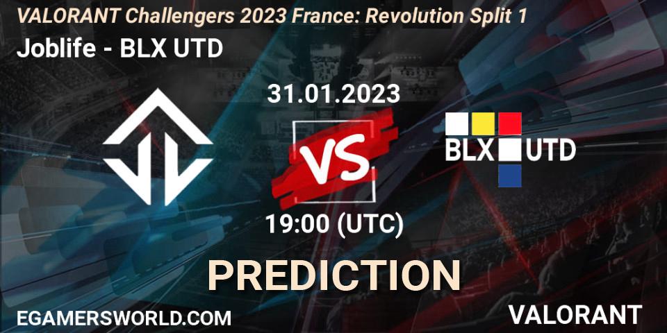 Pronóstico Joblife - BLX UTD. 31.01.23, VALORANT, VALORANT Challengers 2023 France: Revolution Split 1
