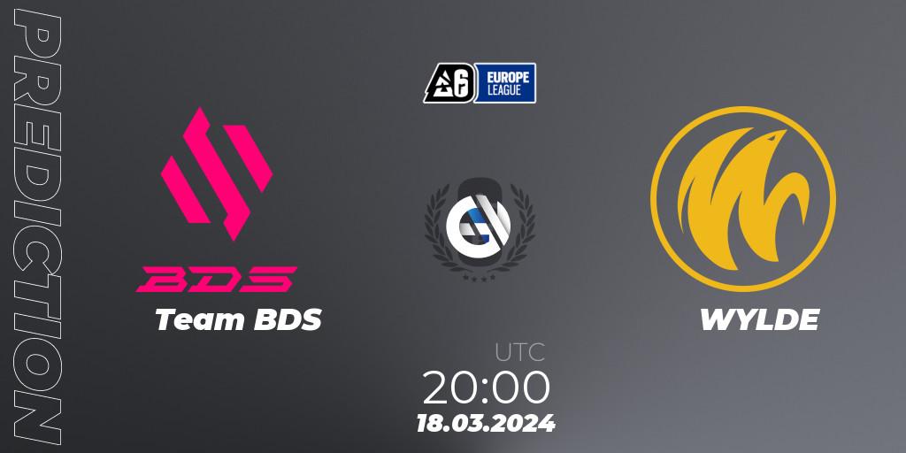Pronóstico Team BDS - WYLDE. 18.03.24, Rainbow Six, Europe League 2024 - Stage 1