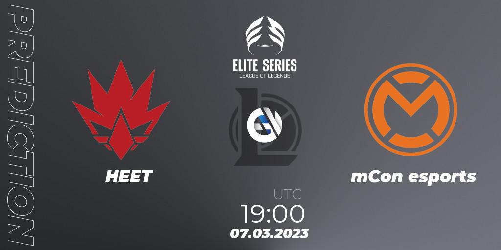 Pronóstico HEET - mCon esports. 09.02.23, LoL, Elite Series Spring 2023 - Group Stage