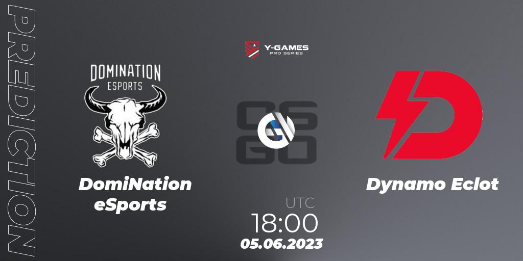 Pronóstico DomiNation eSports - Dynamo Eclot. 05.06.23, CS2 (CS:GO), Y-Games PRO Series 2023