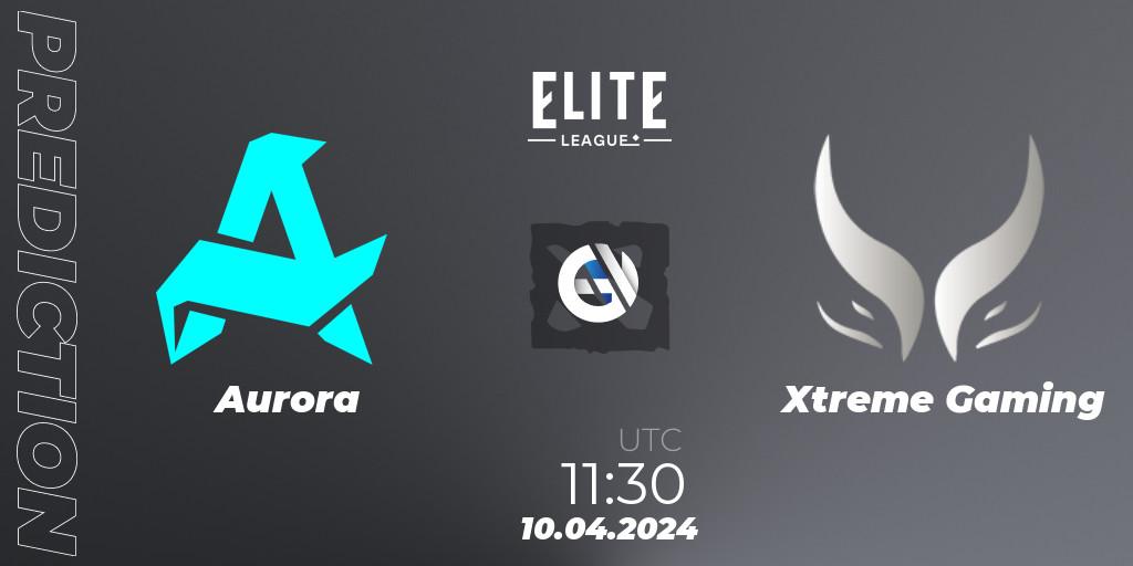 Pronóstico Aurora - Xtreme Gaming. 10.04.24, Dota 2, Elite League: Round-Robin Stage