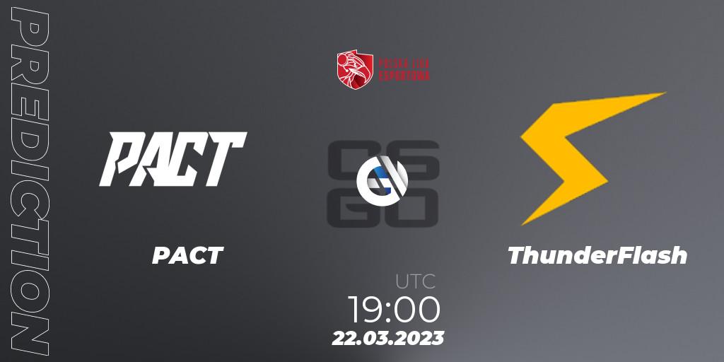 Pronóstico PACT - ThunderFlash. 22.03.23, CS2 (CS:GO), Polska Liga Esportowa 2023: Split #1