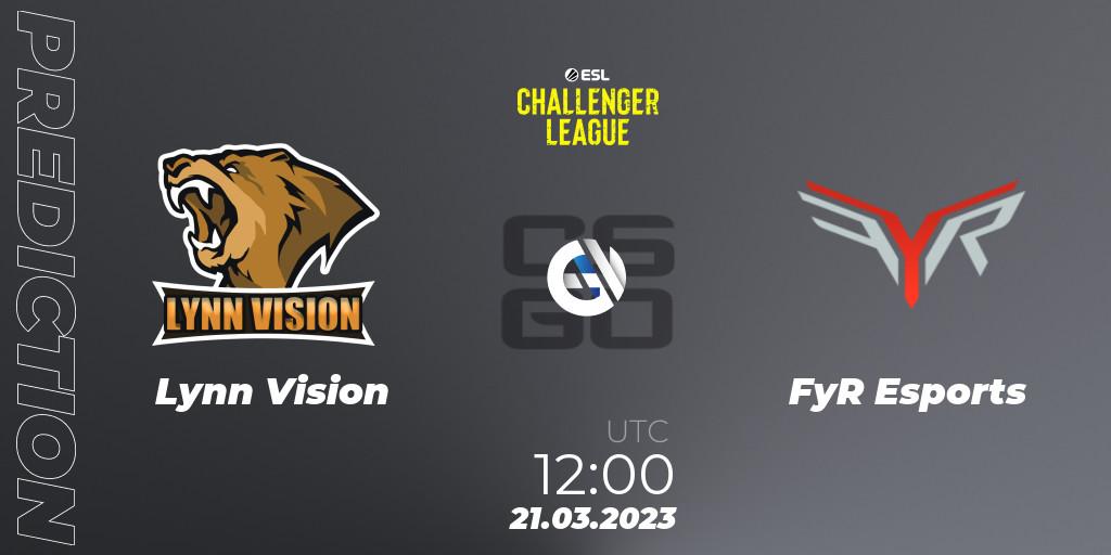 Pronóstico Lynn Vision - FyR Esports. 21.03.23, CS2 (CS:GO), ESL Challenger League Season 44: Asia-Pacific