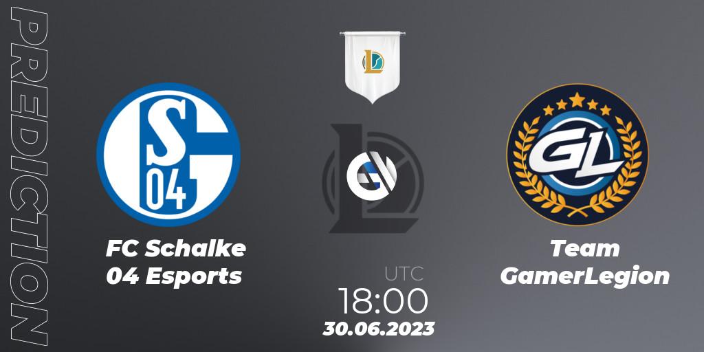 Pronóstico FC Schalke 04 Esports - Team GamerLegion. 30.06.23, LoL, Prime League Summer 2023 - Group Stage