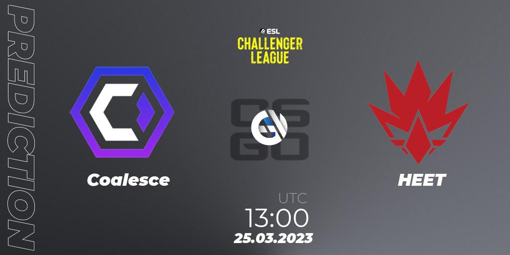 Pronóstico Coalesce - HEET. 25.03.23, CS2 (CS:GO), ESL Challenger League Season 44 Relegation: Europe