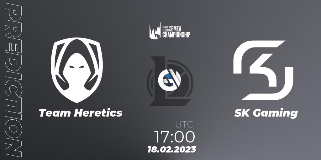 Pronóstico Team Heretics - SK Gaming. 18.02.23, LoL, LEC Winter 2023 - Stage 2