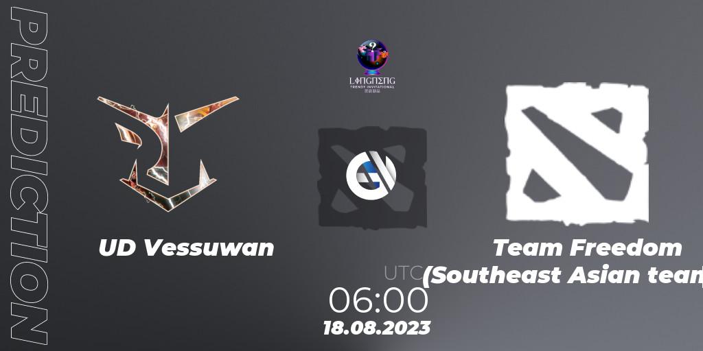 Pronóstico UD Vessuwan - Team Freedom (Southeast Asian team). 23.08.23, Dota 2, LingNeng Trendy Invitational