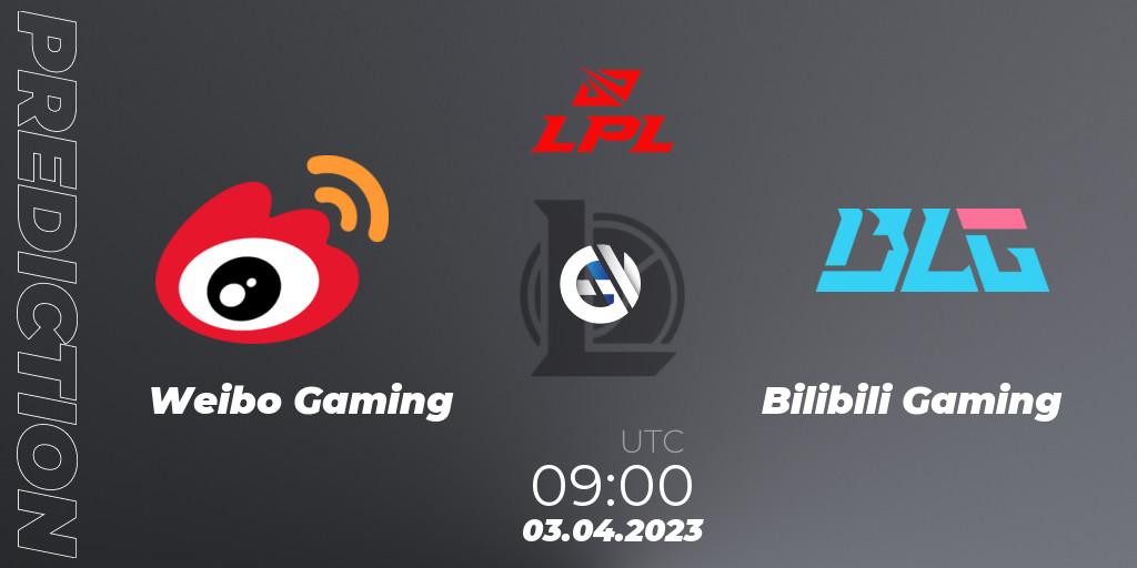 Pronóstico Weibo Gaming - Bilibili Gaming. 03.04.23, LoL, LPL Spring 2023 - Playoffs