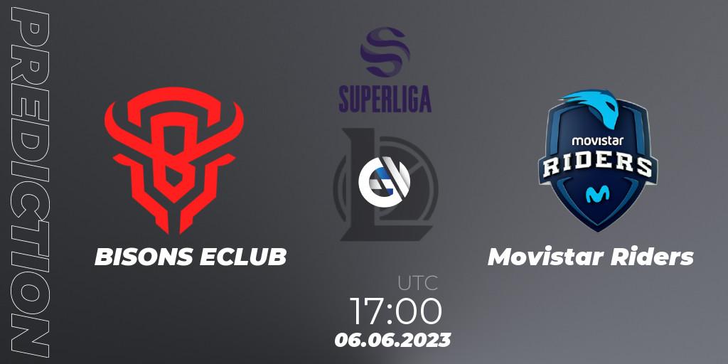 Pronóstico BISONS ECLUB - Movistar Riders. 06.06.23, LoL, Superliga Summer 2023 - Group Stage