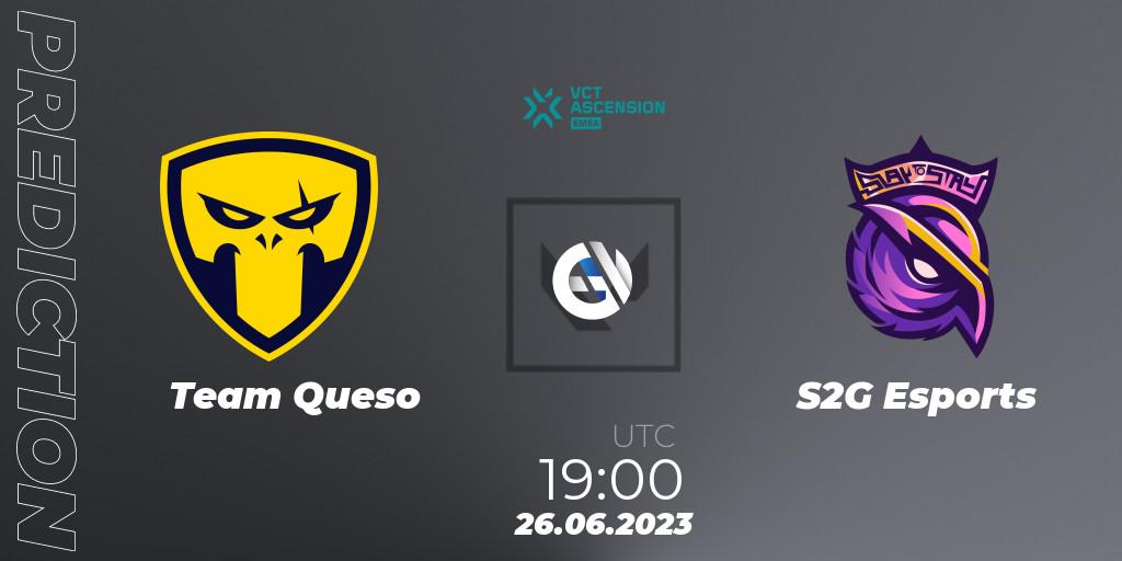 Pronóstico Team Queso - S2G Esports. 26.06.23, VALORANT, VALORANT Challengers Ascension 2023: EMEA - Play-In