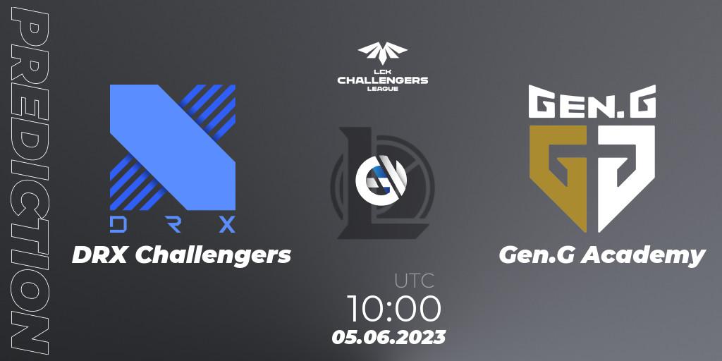 Pronóstico DRX Challengers - Gen.G Academy. 05.06.23, LoL, LCK Challengers League 2023 Summer - Group Stage