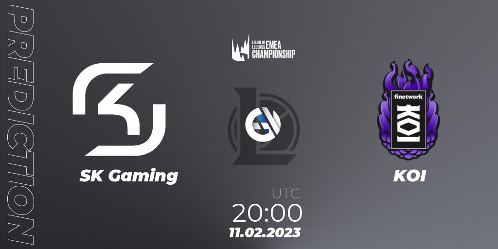 Pronóstico SK Gaming - KOI. 11.02.23, LoL, LEC Winter 2023 - Stage 2