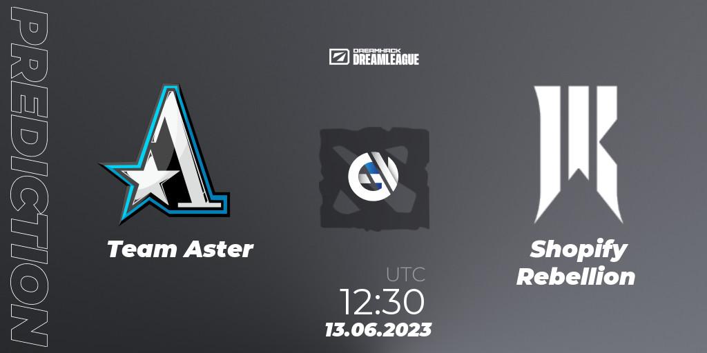 Pronóstico Team Aster - Shopify Rebellion. 13.06.23, Dota 2, DreamLeague Season 20 - Group Stage 1