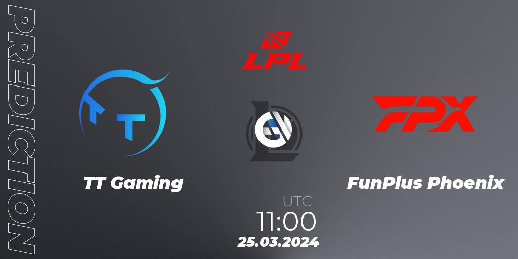 Pronóstico TT Gaming - FunPlus Phoenix. 25.03.24, LoL, LPL Spring 2024 - Group Stage
