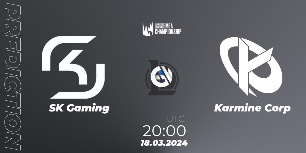 Pronóstico SK Gaming - Karmine Corp. 18.03.24, LoL, LEC Spring 2024 - Regular Season