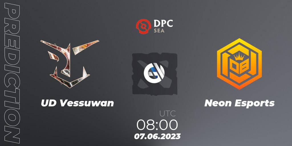 Pronóstico UD Vessuwan - Neon Esports. 07.06.23, Dota 2, DPC 2023 Tour 3: SEA Division II (Lower)