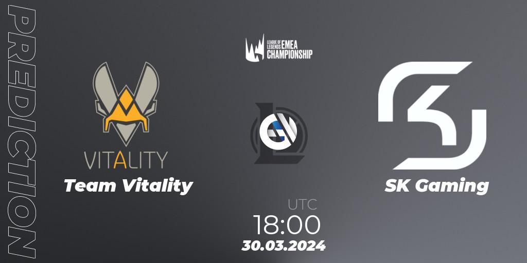 Pronóstico Team Vitality - SK Gaming. 30.03.24, LoL, LEC Spring 2024 - Playoffs