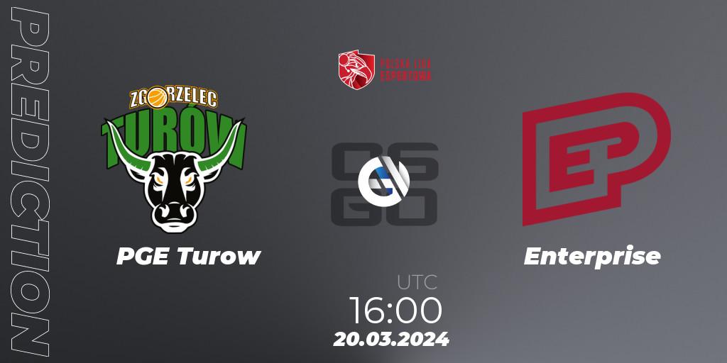 Pronóstico PGE Turow - Enterprise. 20.03.24, CS2 (CS:GO), Polska Liga Esportowa 2024: Split #1
