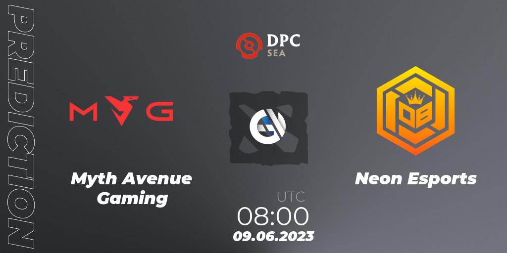 Pronóstico Myth Avenue Gaming - Neon Esports. 09.06.23, Dota 2, DPC 2023 Tour 3: SEA Division II (Lower)