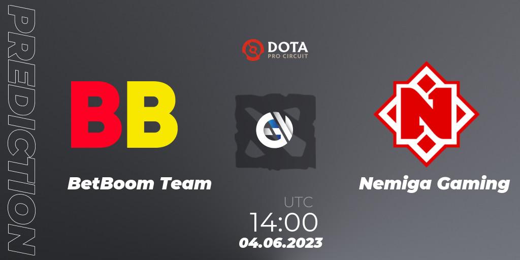 Pronóstico BetBoom Team - Nemiga Gaming. 04.06.23, Dota 2, DPC 2023 Tour 3: EEU Division I (Upper)