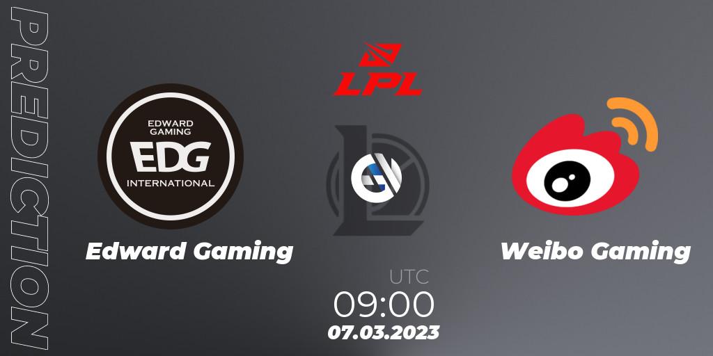 Pronóstico Edward Gaming - Weibo Gaming. 07.03.23, LoL, LPL Spring 2023 - Group Stage