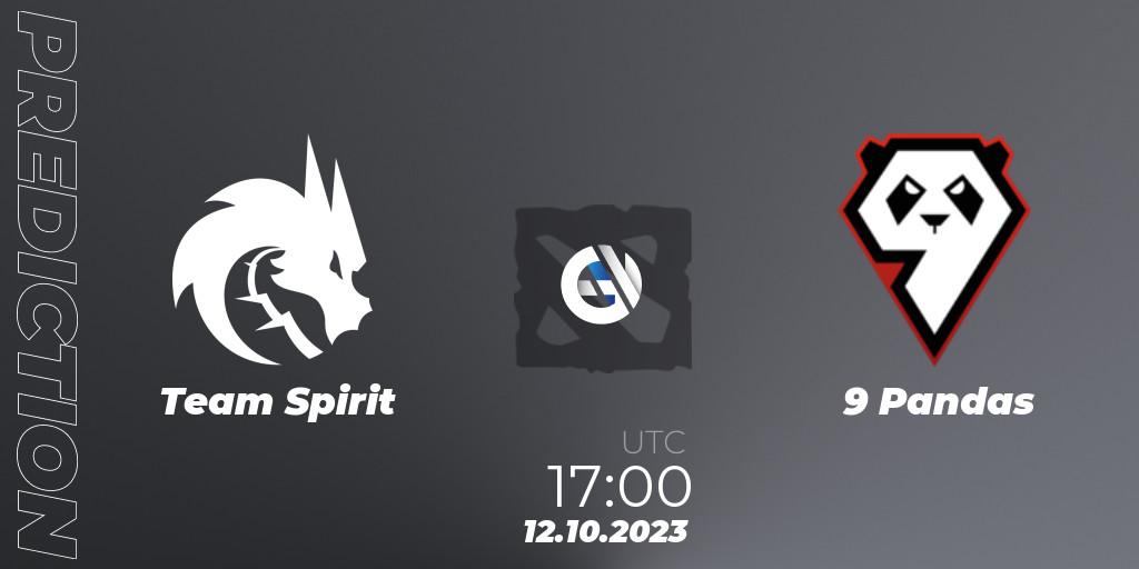 Pronóstico Team Spirit - 9 Pandas. 12.10.23, Dota 2, The International 2023 - Group Stage