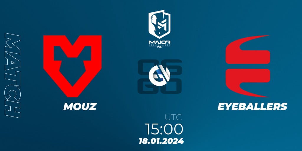 MOUZ - EYEBALLERS: 18.01.2024 At 15:00. Counter-Strike (CS2), PGL CS2 ...