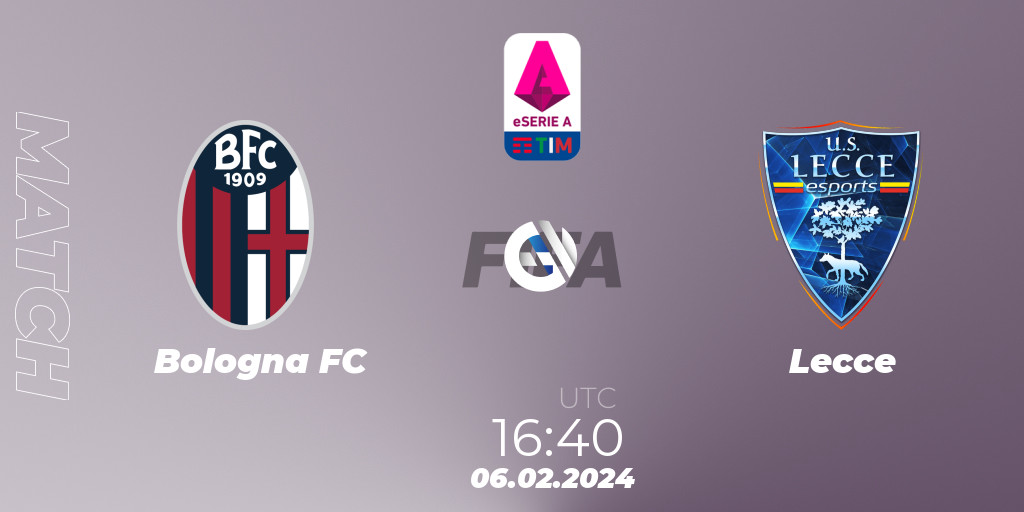 Bologna FC Lecce 06.02.24. FIFA 23, eSerie A 2024. Predicción