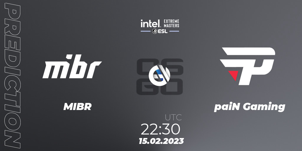 Pronóstico MIBR paiN Gaming. 15.02.2023 at 2230, CounterStrike (CS2