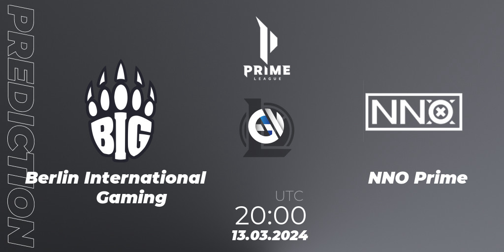 Pronóstico Berlin International Gaming NNO Prime. 13.03.2024 at 2100