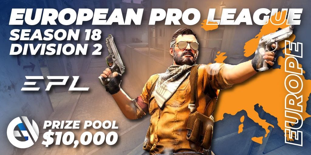 European Pro League Season 18 Division 2 🎮 CounterStrike (CS2) torneo